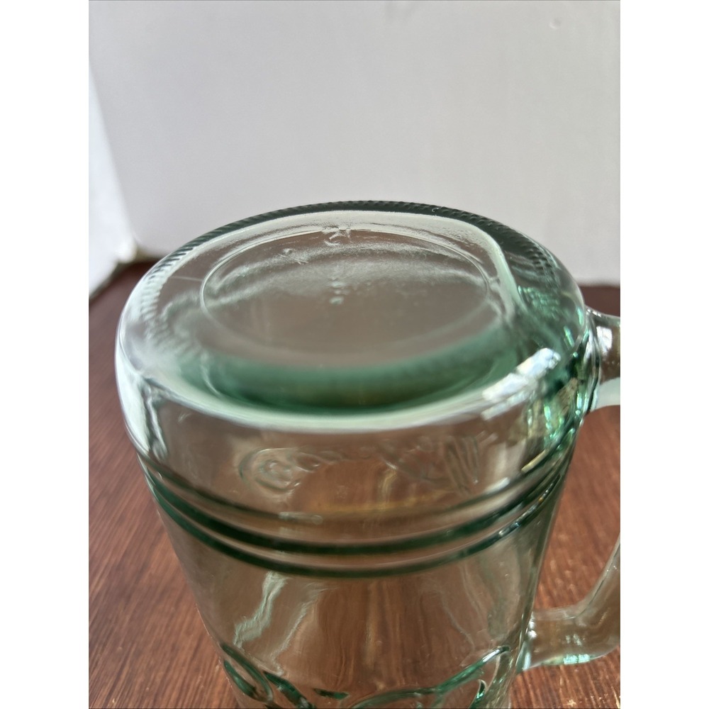 Vintage Coca Cola Green Tinted Heavy Glass Mug with‎ Handle - Picture 5 of 5
